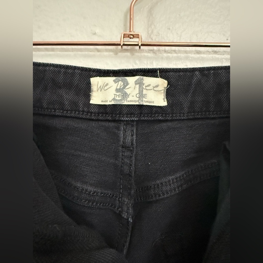 Free People We The Free Black Straight Leg Jeans - Picture 6 of 8